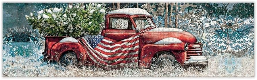 Amazon.com: Lang - 750 Piece Panoramic Puzzle -Flag Truck, Artwork Amazon.com: Lang - 750 Piece Panoramic Puzzle -Flag Truck, Artwork